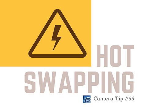 Hot swapping a camera lens